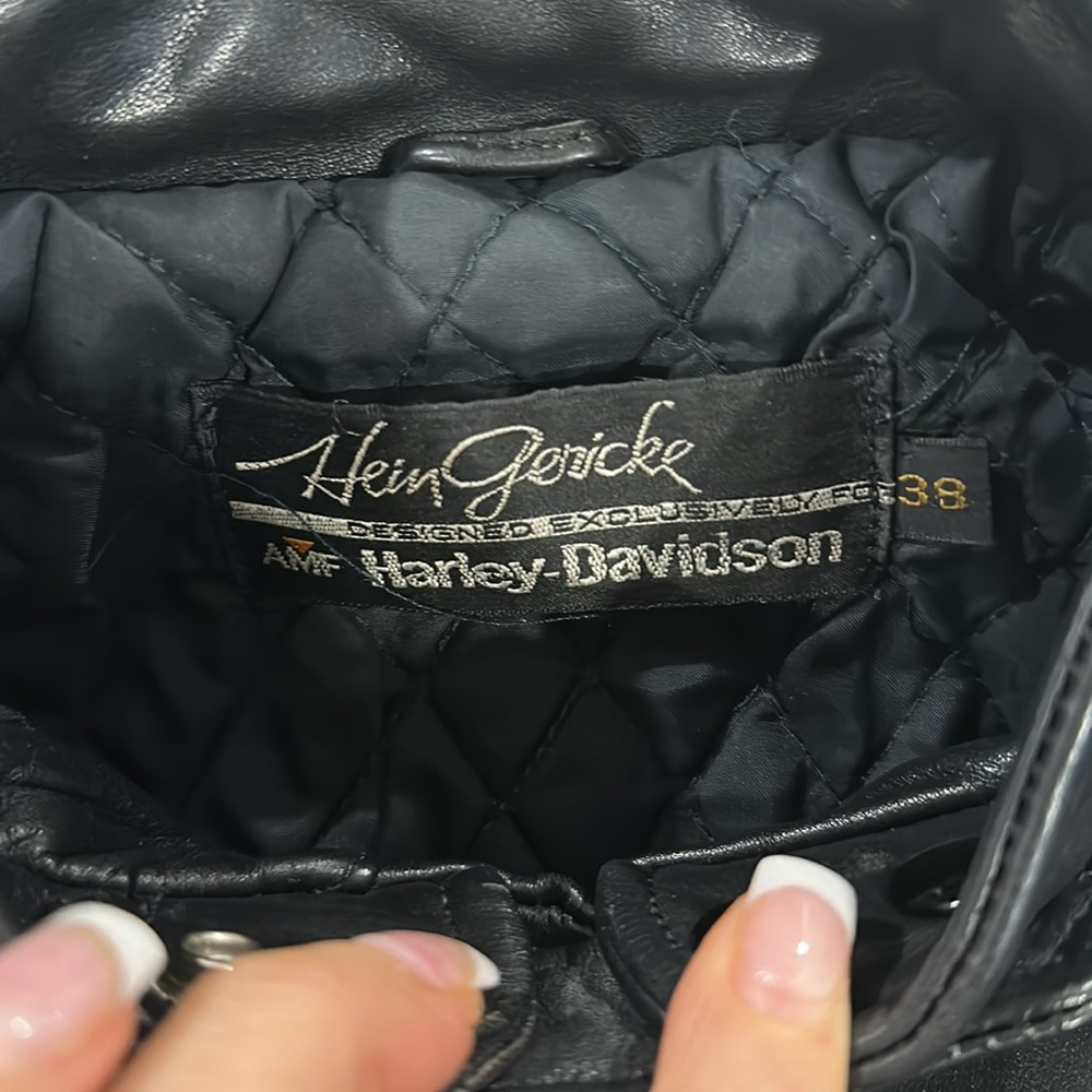 HARLEY DAVIDSON LEATHER JACKET BY HEIN GERICKE AMF EXCLUSIVE BLACK - Picture 5 of 16